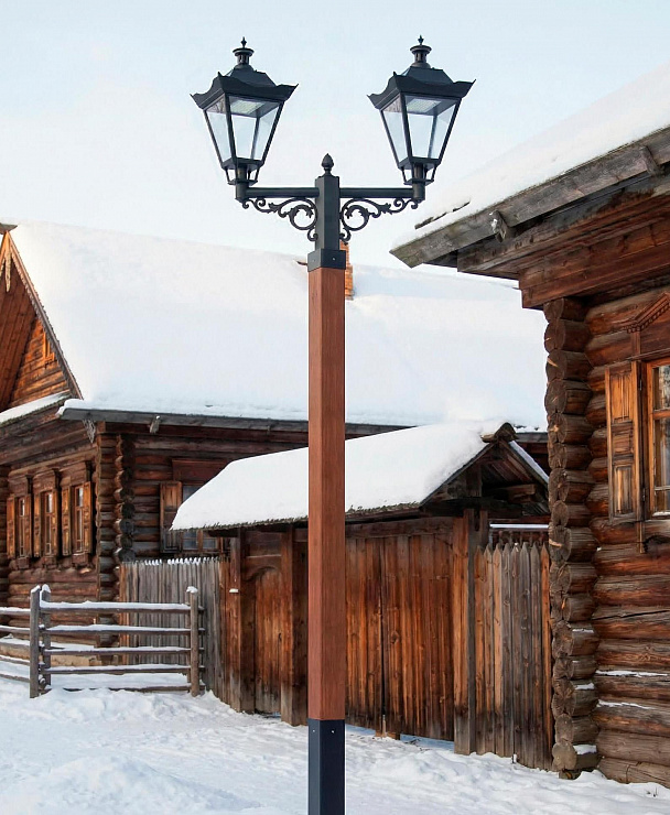 Декоративный парковый фонарь Classik-1 wood деревянный